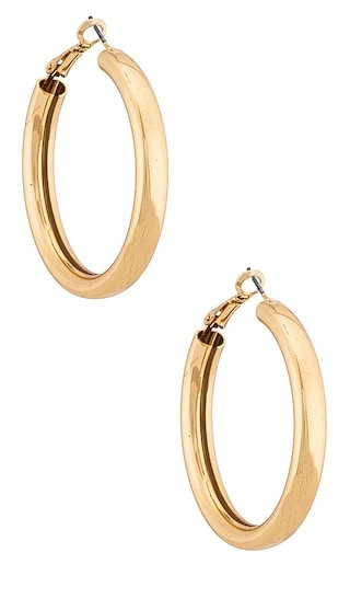 Gretchen Hoops in Gold | Revolve Clothing (Global)