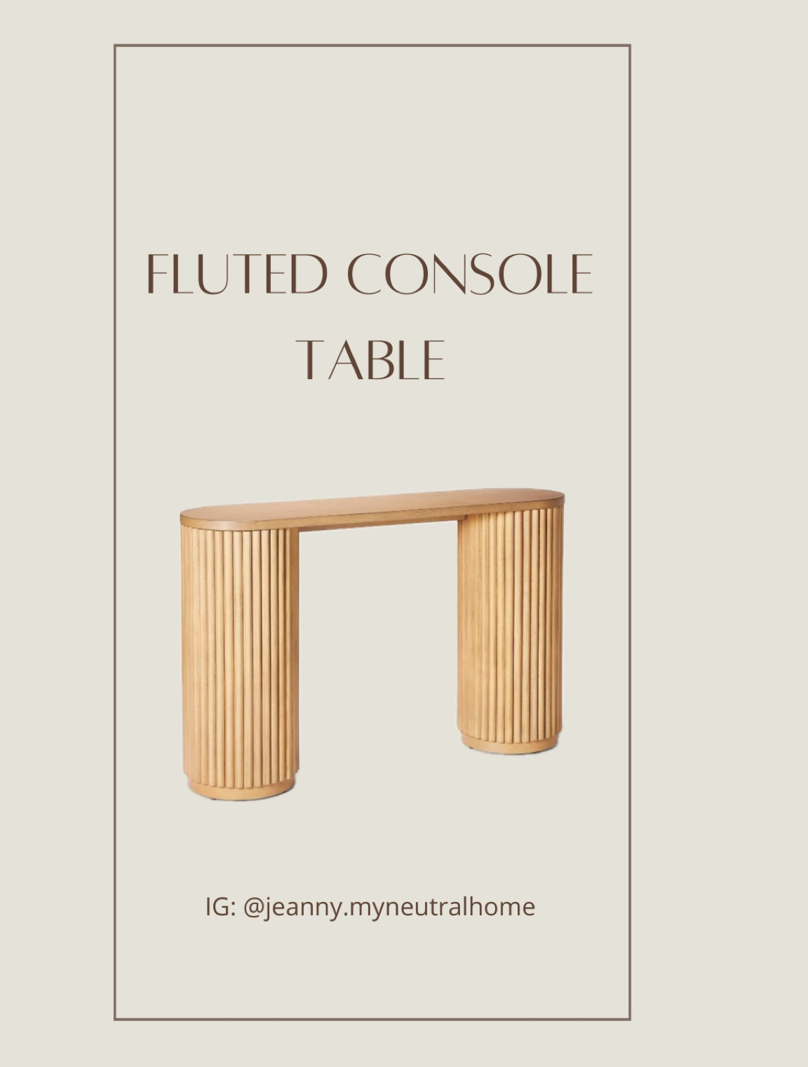 Natural light wood console table with fluted style. Budget friendly console table.

Affordable wabi sabi / Japandi style furniture 

Dowel Console Table Natural - Threshold™ designed with Studio McGee

#LTKstyletip #LTKbeauty #LTKhome