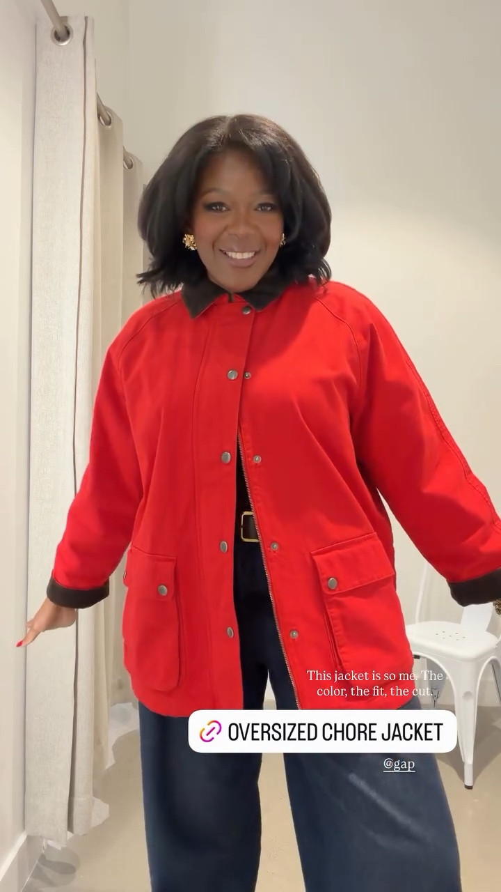 This jacket is so me. The color, the fit, the cut.  Paired it with my favorite wide leg jeans from the @gap

#LTKFestival #LTKootd #LTKPlusSize