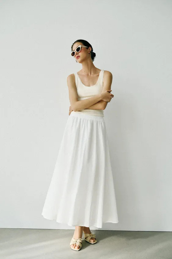 LAYERED MIDI SKIRT | Zara US