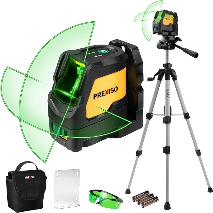 Prexiso Laser Level with Tripod, IP54 Professional 150 Wide Angle - 100Ft Cross Laser Line Tool f... | Amazon (US)
