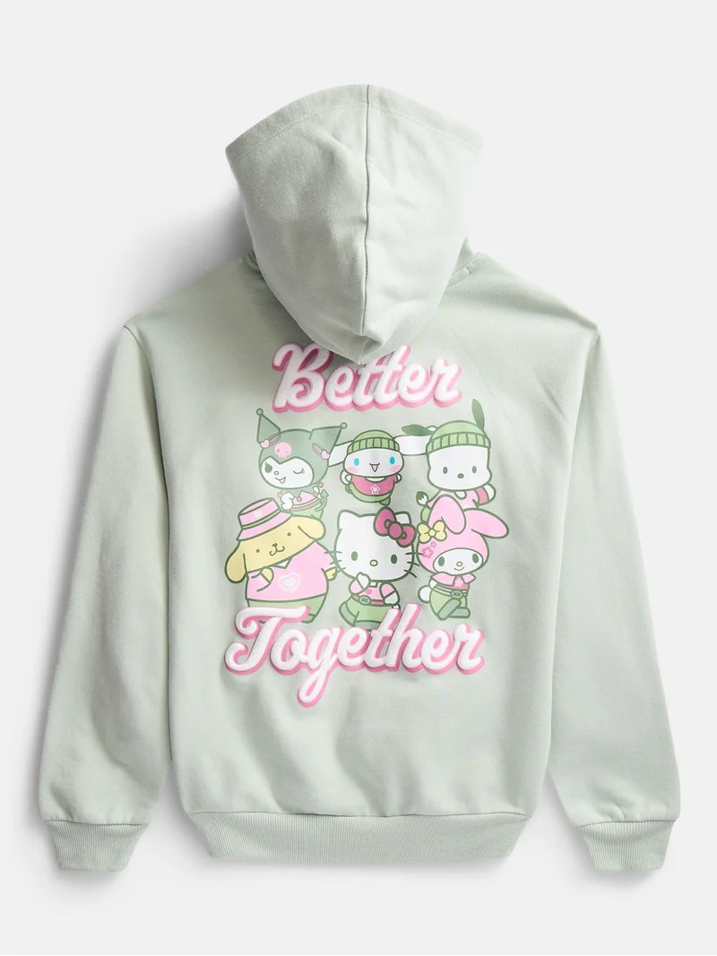 Hello Kitty and Friends Girls Graphic Fleece Hoodie, Sizes 4-16 | Walmart (US)