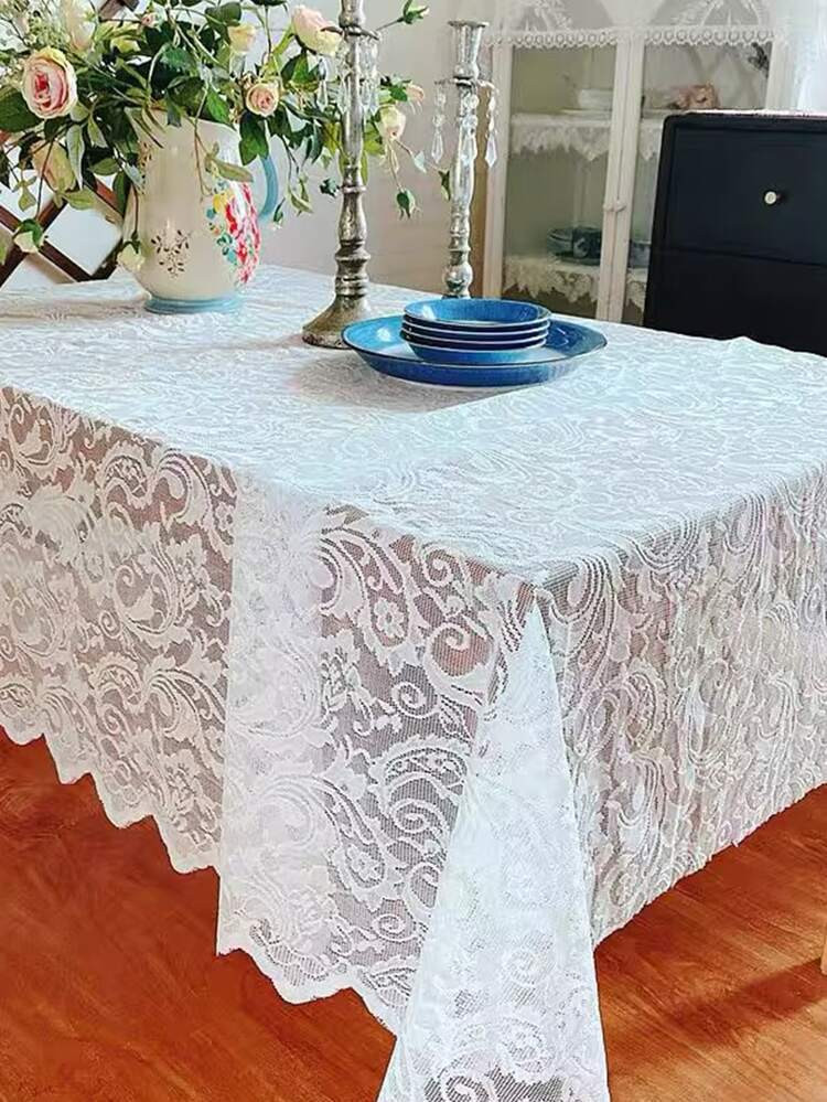 Lace Embroidery Tablecloth | SHEIN