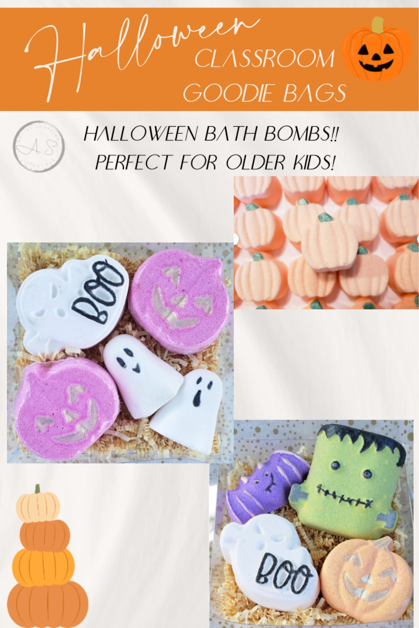 Halloween class goodie bag treat ideas. Halloween fun for kids. Halloween bath bombs. Halloween gift ideas. School trick or treat bag ideas. Trunk or treat. School gifts. Halloween class party. 

*** how adorable are these Halloween bath bombs!! Last year I bought a mix of these and added them to a goodie bag with candy and stickers. My kids have them out at school and everyone loved them!!   Great idea for older kids. 



#LTKHalloween #LTKFamily #LTKKids