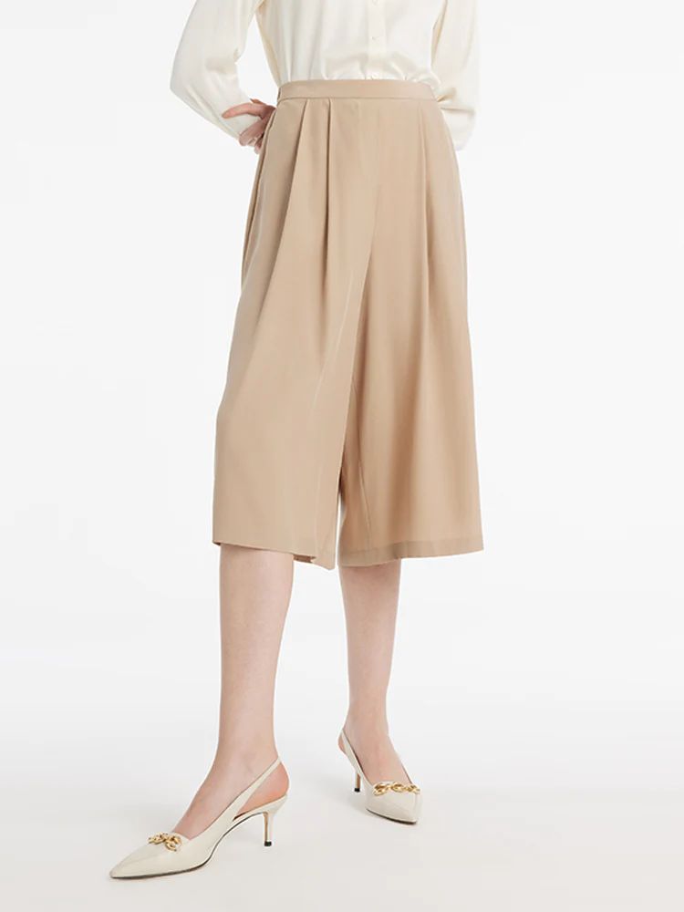 Pure 22 Momme Mulberry Silk Women Culottes | GOELIA
