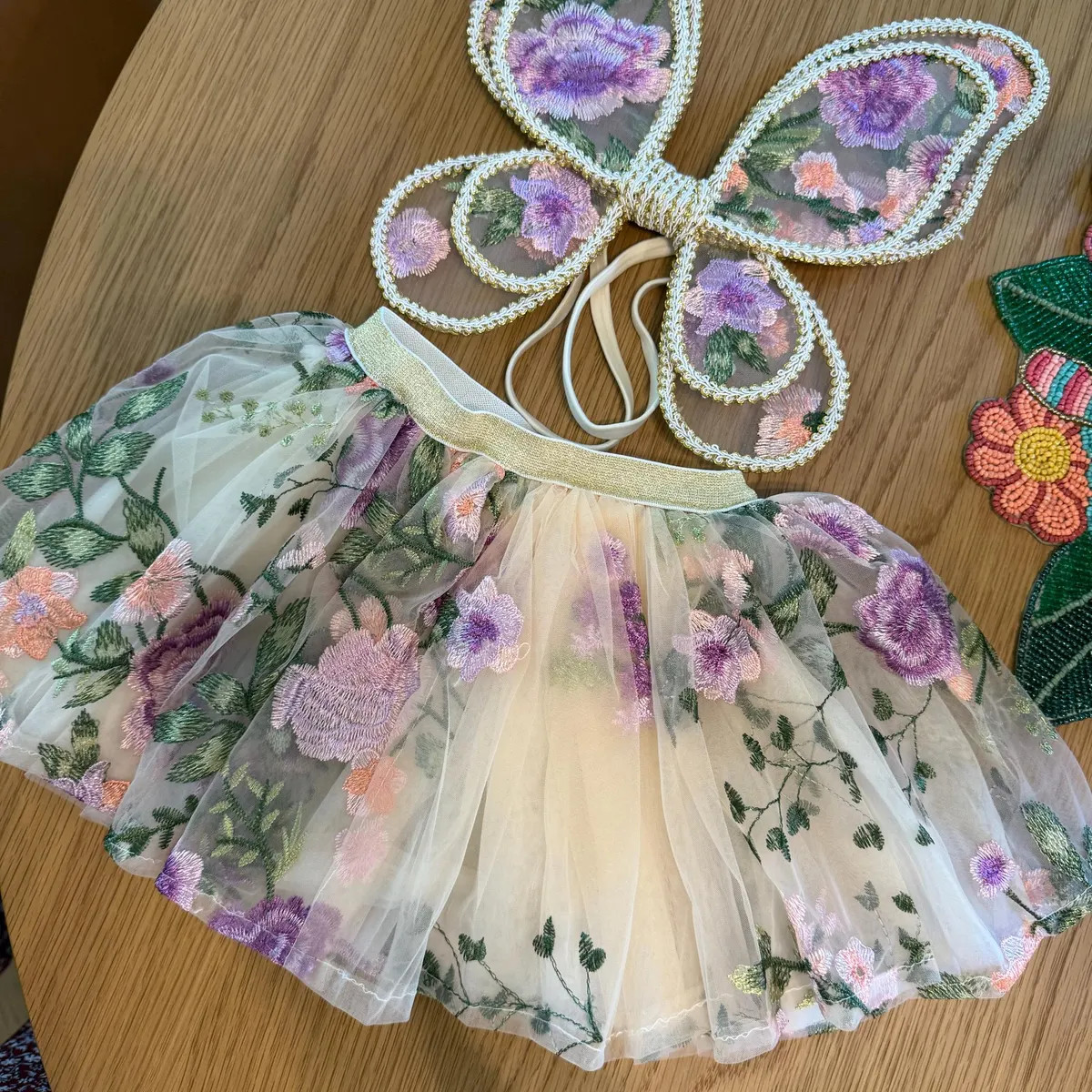 Baby & Child Floral Fairy Wings Dress up Quality Wings Handmade Lace Fairy Wings Kids Parties Pre... | Etsy (US)