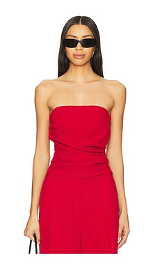 The Sei Pleated Bustier Top in Cherry from Revolve.com | Revolve Clothing (Global)