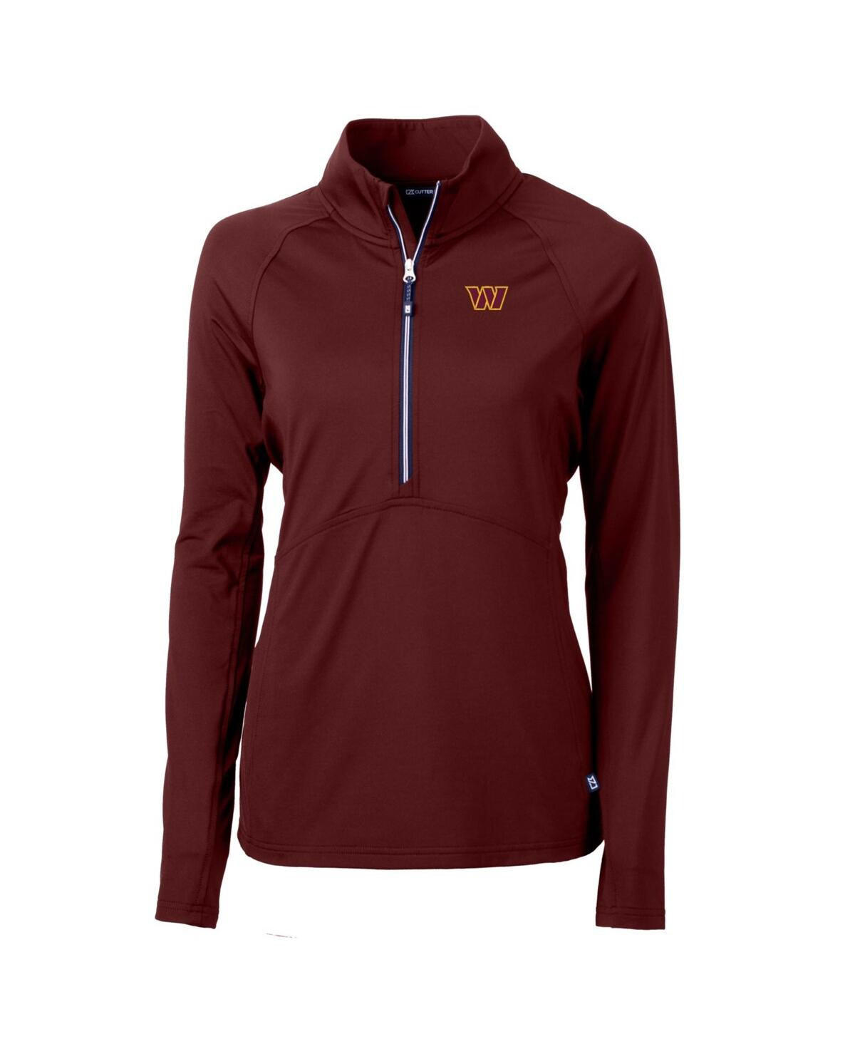 Cutter & Buck Women's Burgundy Washington Commanders Adapt Knit Stretch Half-Zip Pullover Jacket - Burgundy | Macy's