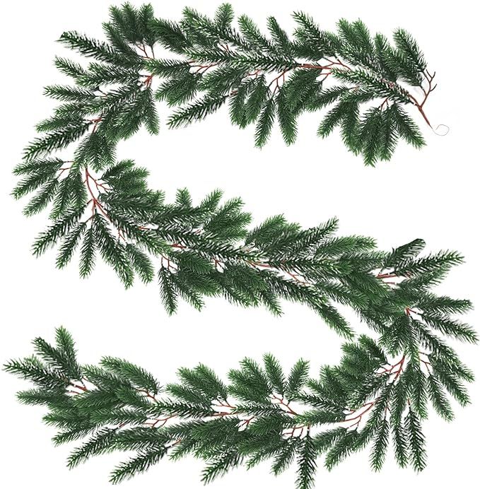 TURNMEON 6 Ft by 12 Inch Christmas Pine Garland Decoration Realistic Feel Artificial Greenery Gar... | Amazon (US)