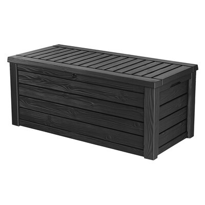 Keter 61-in L x 28.5-in 150-Gallons Grey Plastic Deck Box | Lowe's