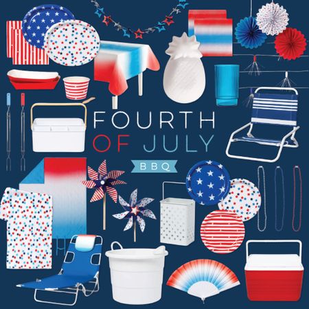 Fire up the grill and deck out your BBQ with these  patriotic 4th of July decorations! From red, white, and blue paper goods to picnic blankets and coolers, we've got your celebration covered. 

#FourthOfJuly #BBQParty #PatrioticStyle

#LTKFindsUnder50 #LTKSeasonal #LTKParties