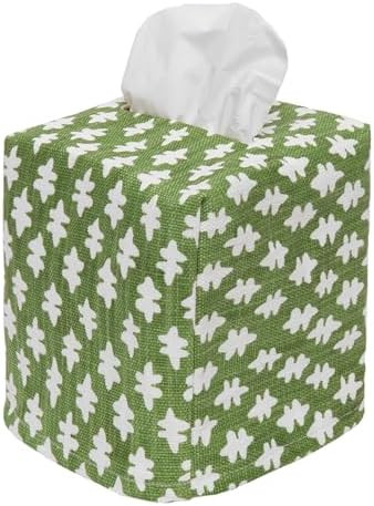 Fabric Tissue Box Cover, Tissue Holder Slipcover, Slips Over Square Cube Cardboard Facial Tissue ... | Amazon (US)