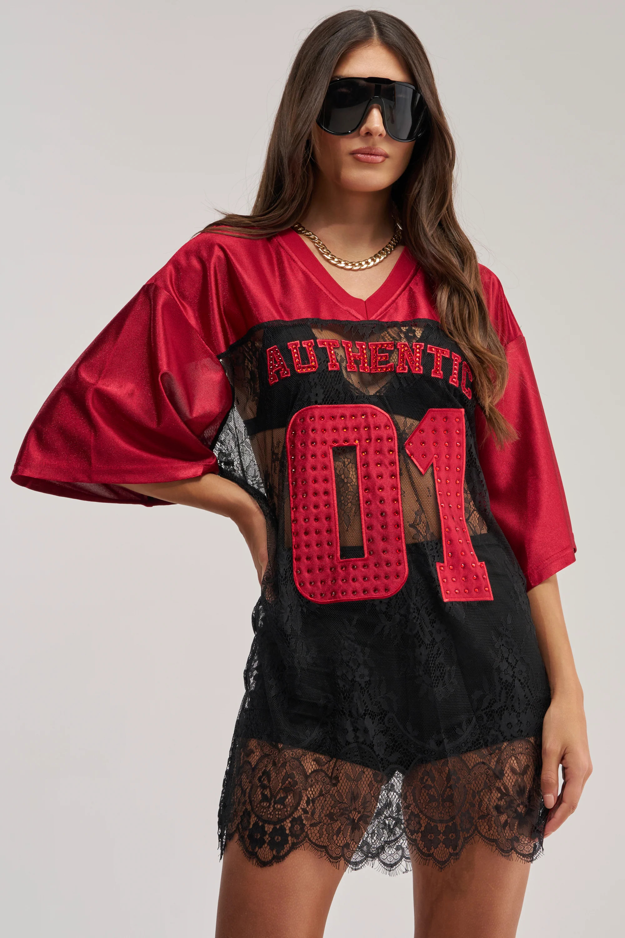 IT GIRL LACE JERSEY DRESS | AKIRA