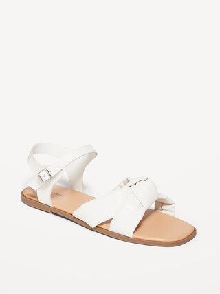 Faux-Leather Knotted Sandals for Girls | Old Navy (US)