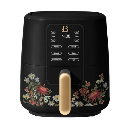 Beautiful 3 Qt Air Fryer with TurboCrisp Technology, EverGood Ceramic Nonstick Coating, Wildflower Black Sesame by Drew Barrymore | Walmart (US)