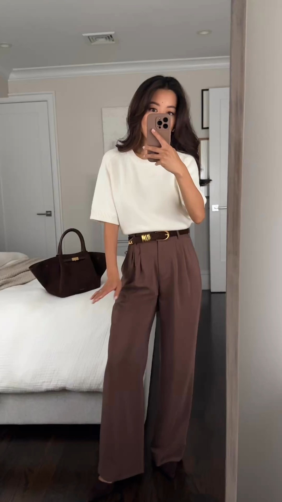 Abercrombie sale + use code AFJEAN for an additional 15% off almost everything! 

• Abercrombie Sloane tailored wide leg pant 24 Short, this fabric and color are sold out so I linked another in the same cut 

• Abercrombie Madeline crew sweater tee xxs . this is a more structured medium weight sweater knit that has a chic boxier shape to it 

• Madewell triple metal keeper belt xxs

• Sam Edelman slingback heels 5.5

• Demellier bag

Smart casual, fall style, petite friendly

#LTKWorkwear #LTKSaleAlert #LTKPetite