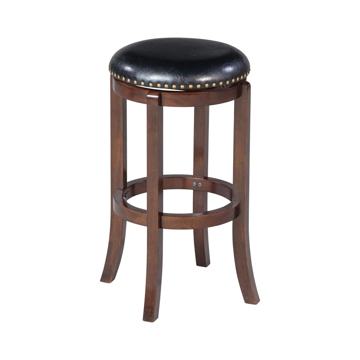 Ameil Swivel Upholstered Counter Stool with Solid Wood Frame | Wayfair North America