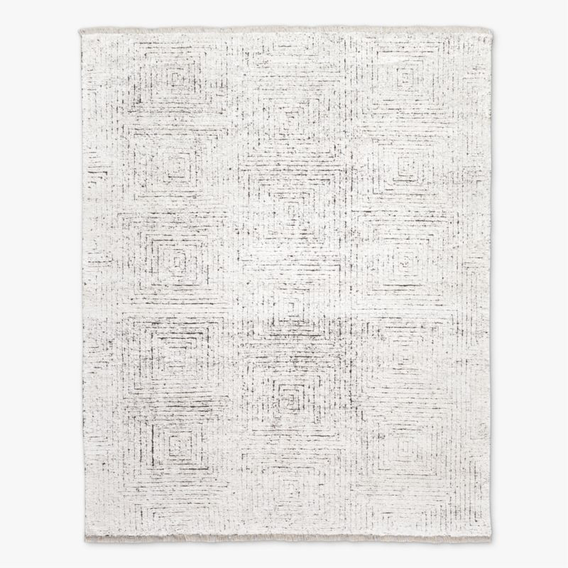 Keen Hand-Knotted White Viscose Area Rug 9'x12' + Reviews | CB2 | CB2