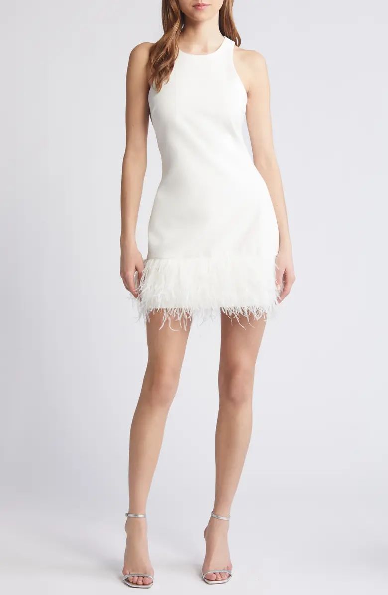 LIKELY Cami Feather Hem Sheath Dress | Nordstrom | Nordstrom