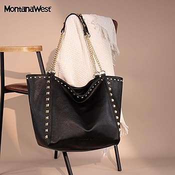 Montana West Large Tote Bag for Women Oversized Shoulder Purses with Chain Handbags | Amazon (US)