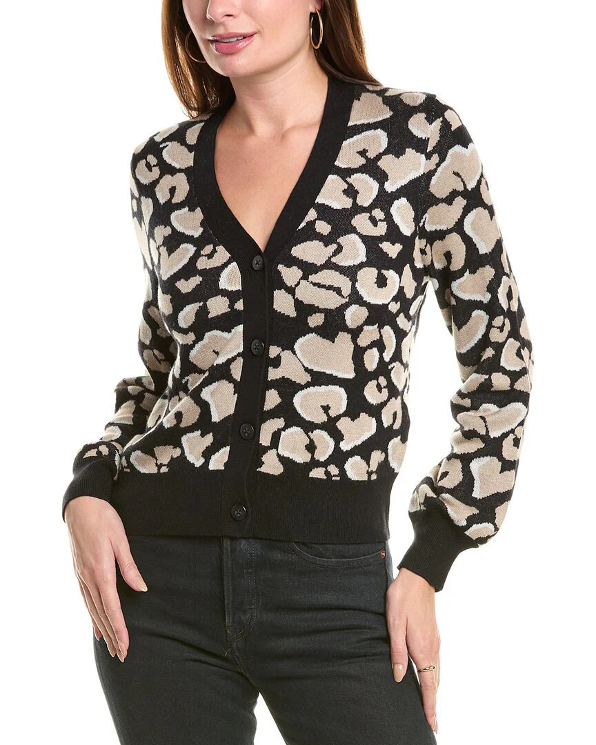 Splendid Leopard Cashmere-Blend Cardigan | Shop Simon