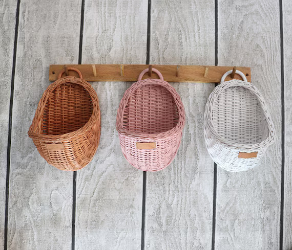 Wicker hanging basket | Etsy (US)