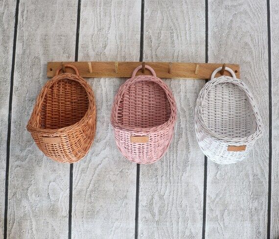 Wicker hanging basket | Etsy (US)