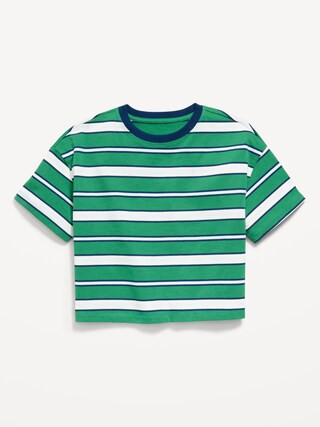 Oversized Short-Sleeve Cropped T-Shirt for Girls | Old Navy (US)