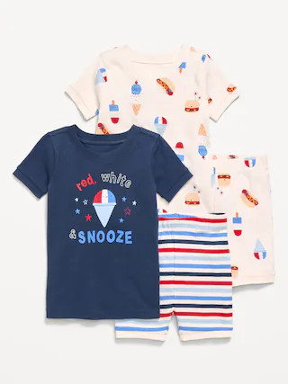 Printed Snug-Fit Pajama 4-Piece for Toddler & Baby | Old Navy (US)