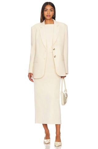 x Marianna Dionira Blazer in Latte Beige | Revolve Clothing (Global)