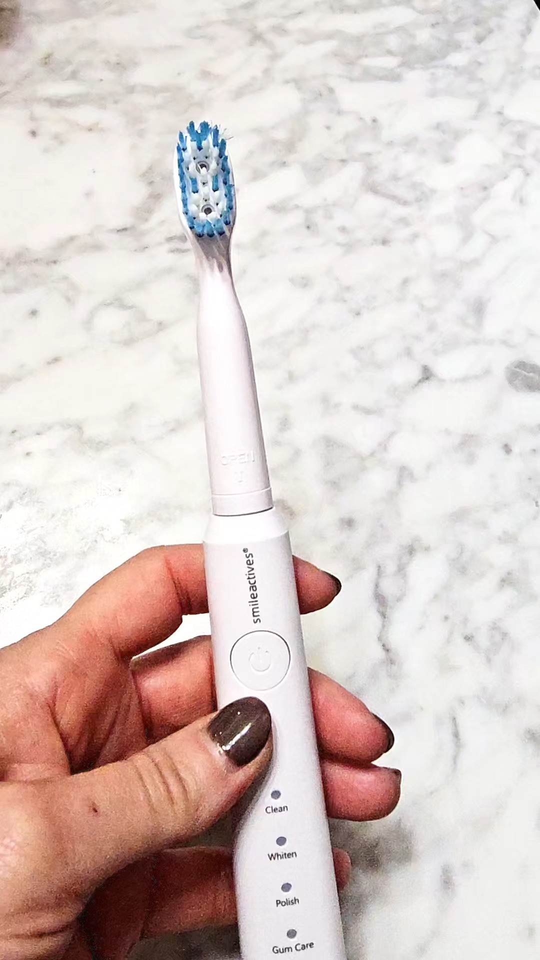 Sonic-style toothbrush with blue light whitening, but still gentle for sensitive teeth - yes, please. Loving this and the coordinating whitening gel that I can use with my favorite sensitive toothpaste. 

 #LTKdayinmylife #LTKmorningroutine #LTKBeauty