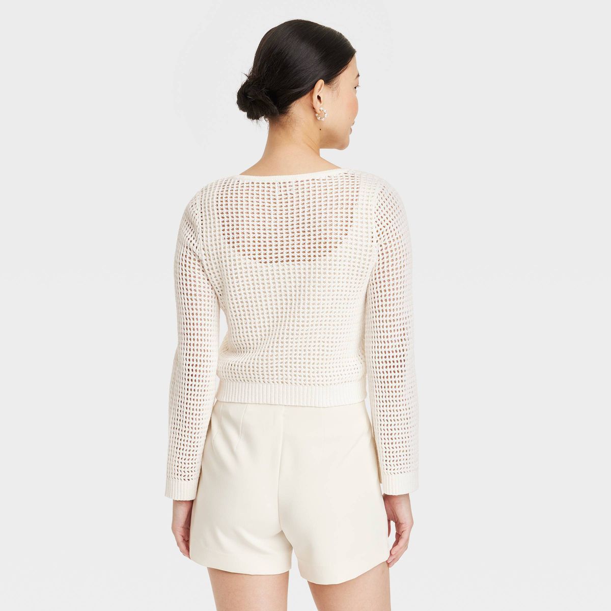 Women's Spring Cardigan Sweater - A New Day™ Cream S | Target