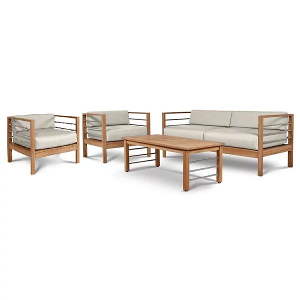 SoHo 4-Piece Outdoor Deep Seating Sofa Set | Lumens