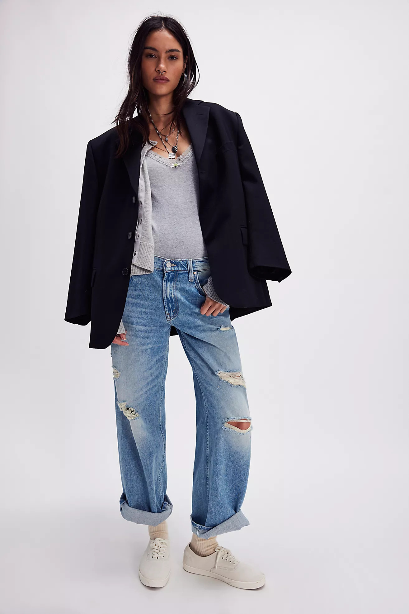 MOTHER The Down Low Spinner Hover Jeans | Free People (Global - UK&FR Excluded)
