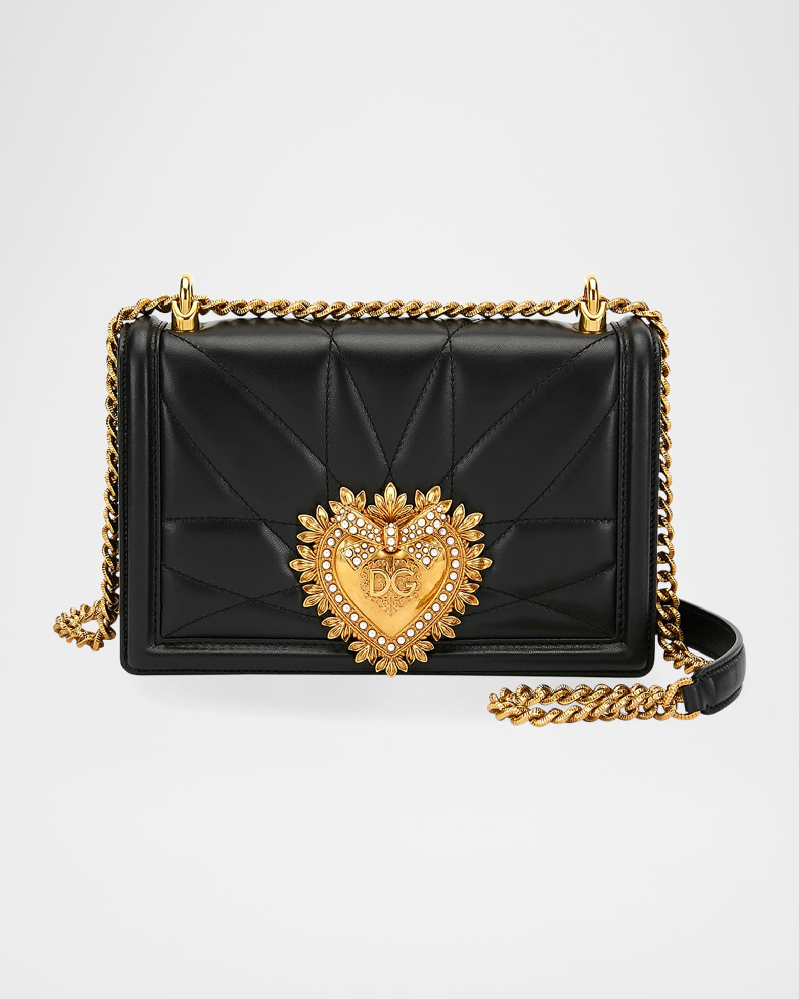 Dolce&Gabbana Devotion Medium Quilted Crossbody Bag | Neiman Marcus