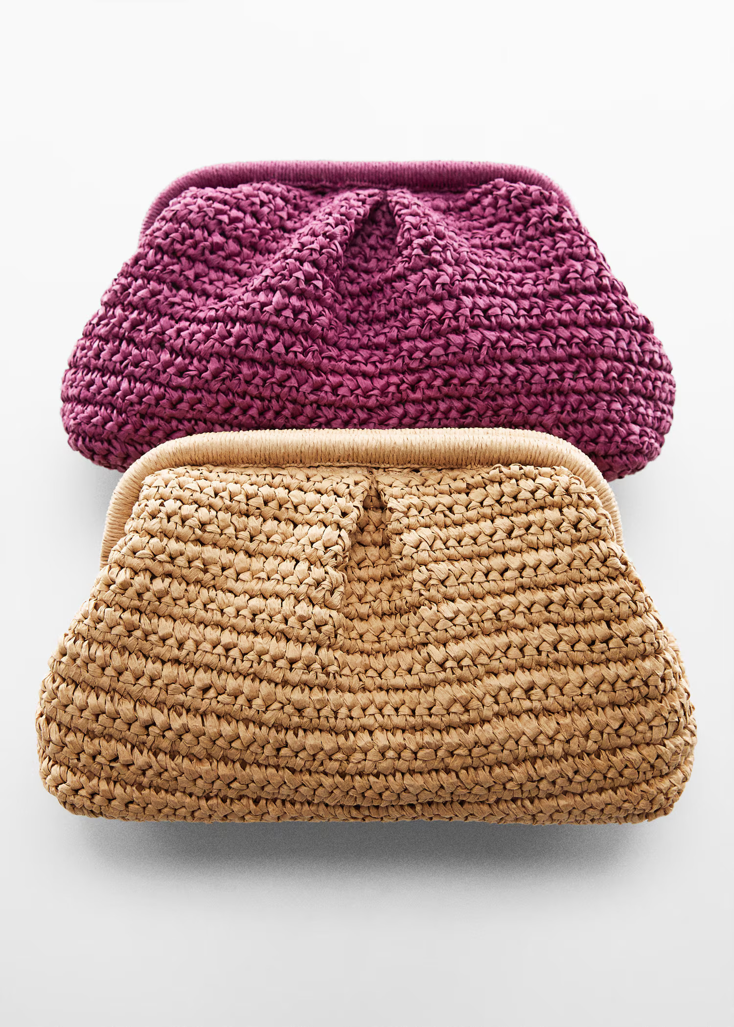 Rattan clutch bag | MANGO (UK)