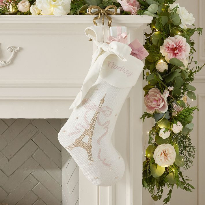 LoveShackFancy Paris Needlepoint Stocking | Pottery Barn Teen