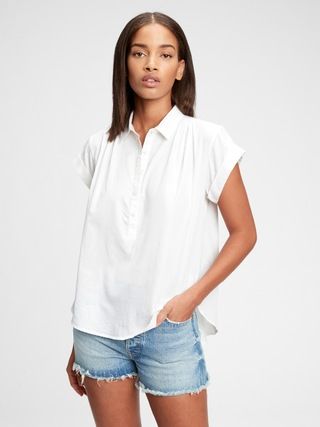 Pleated Popover Top | Gap (US)