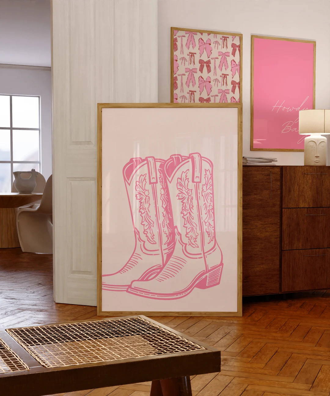 Pink Cowgirl Boots | JPG Print | Instant Download | | Etsy (US)