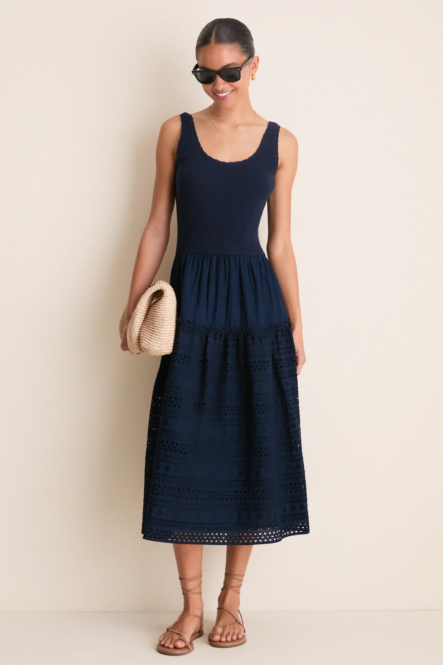 Navy Casey Midi Dress | Tuckernuck (US)