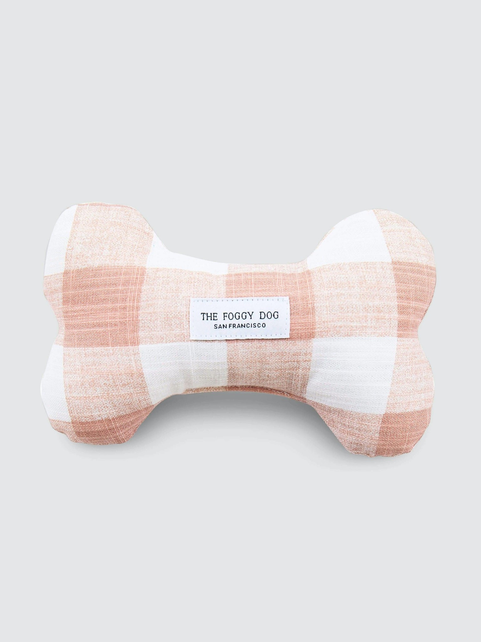 Blush Pink Gingham Dog Squeaky Toy | Verishop