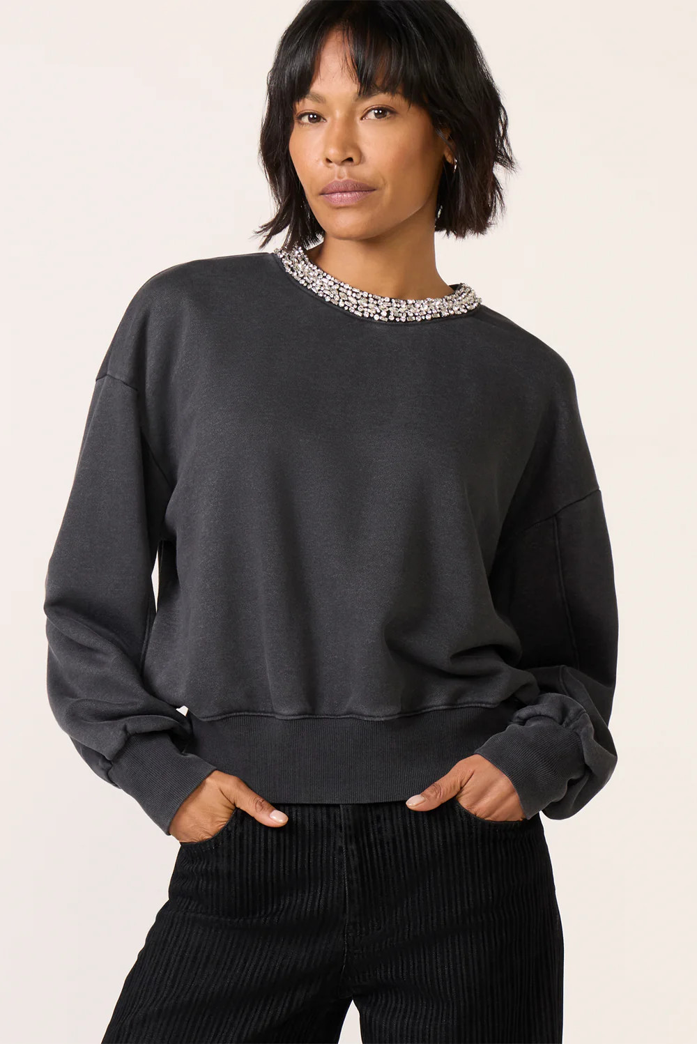 Jazzy Embellished Sweatshirt | Evereve