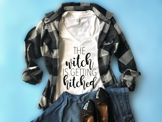 The Witch is Getting Hitched Shirt Halloween Bachelorette - Etsy | Etsy (US)