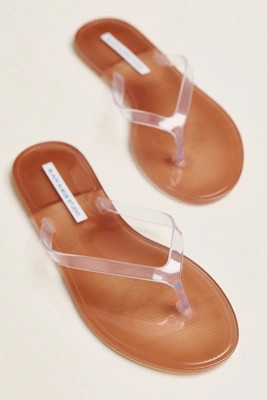 Black Suede Studio Jelly Thong Sandals | Anthropologie (US)