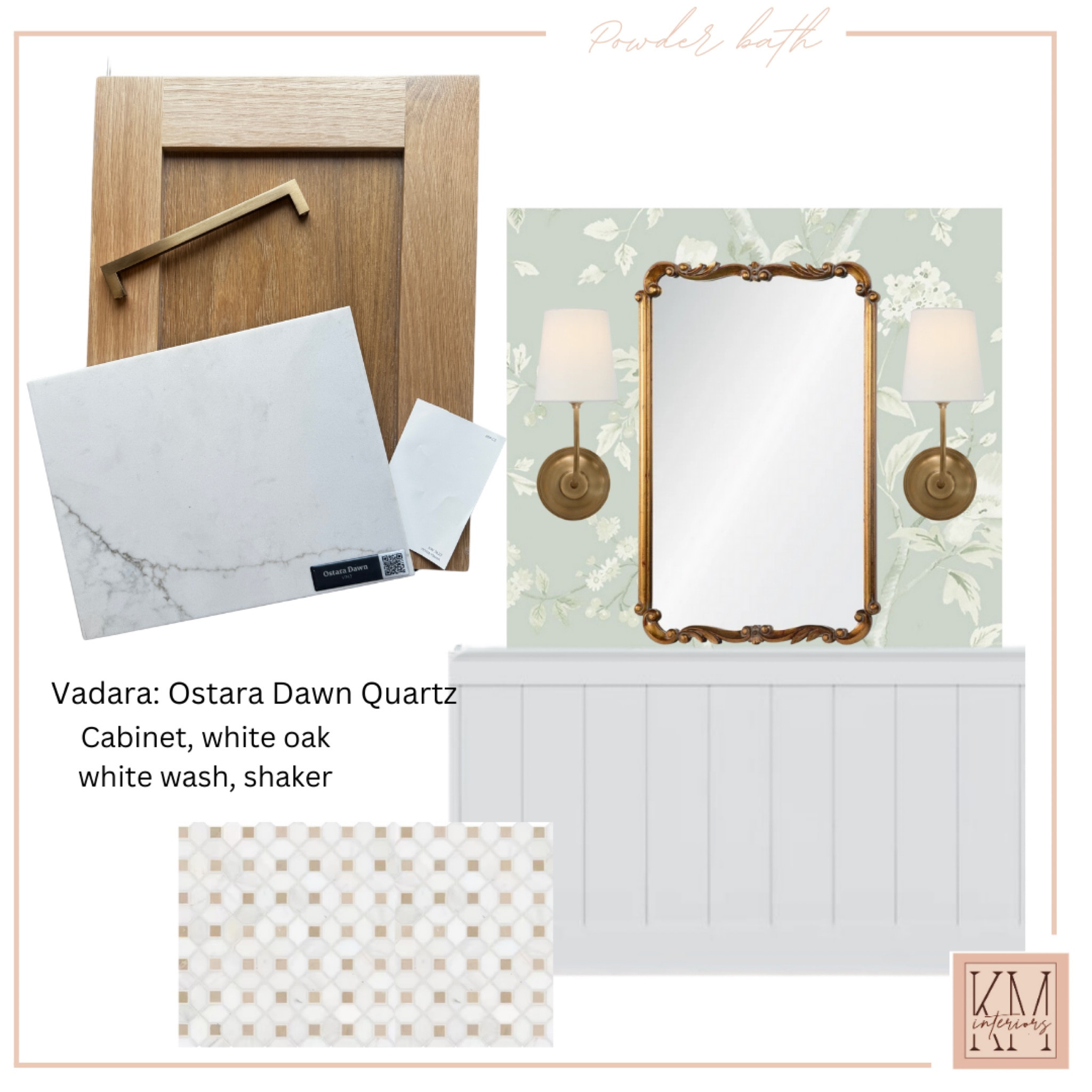 Light and Airy powder bath. Blues and greens bathroom. White oak cabinet, quartz countertop 

#LTKHome