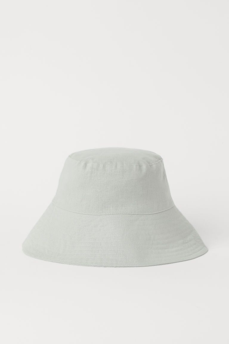 H & M - Linen-blend Sun Hat - Green | H&M (US + CA)