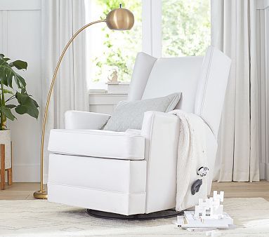 Modern Wingback Manual & Power Swivel Glider Recliner | Pottery Barn Kids