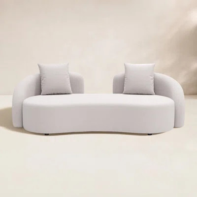 Kaly 90.6'' Wide Outdoor Curved Patio Sofa with Cushions | Wayfair North America