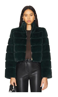Generation Love Tala Faux Fur Jacket in Forest from Revolve.com | Revolve Clothing (Global)