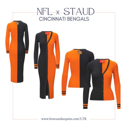 Staud x NFL: Cincinnati Bengals 🧡🖤

Orange & Black Colorblocked Midi Sweater Dress + Cardigan

So cute for football game day in Ohio! 🏈

#LTKstyletip #LTKSeasonal